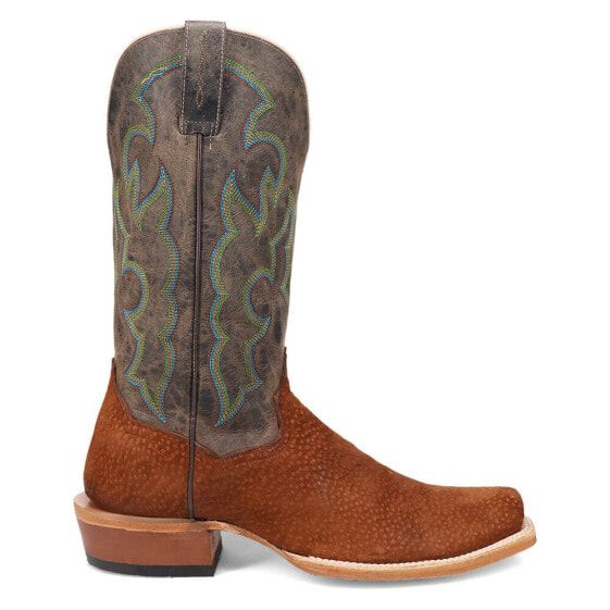 Dan Post Boots Cappy Carpincho Embroidered Square Toe Cowboy Mens Brown Casual