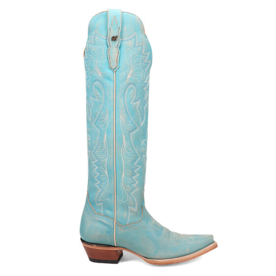 Dan Post Boots Celeste Embroidered Snip Toe Cowboy Womens Blue Casual Boots DP5