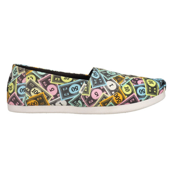 TOMS Alpargata Graphic Slip On Womens Blue, Yellow Flats Casual 10016070T