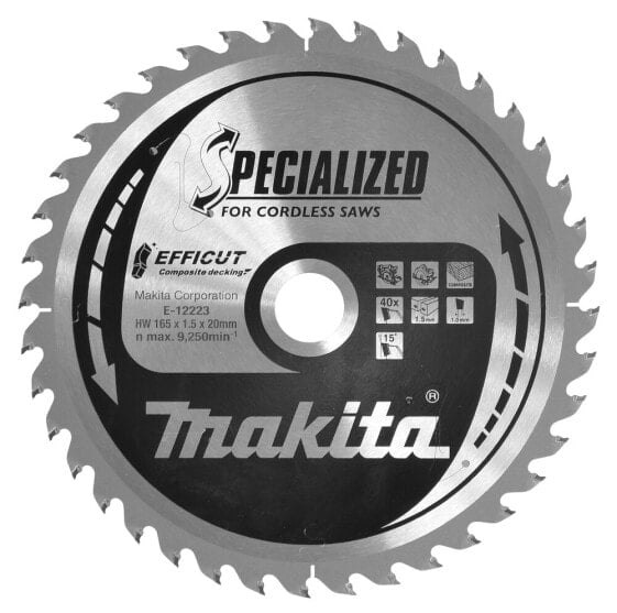 Makita E-12223 - Plastic - Wood - 16.5 cm - 2 cm - 9250 RPM - 1.5 mm - Makita