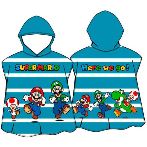 Пончо полотенце Super Mario Bros NINTENDO MERCHANDISING Here We Go 55x110 см 100% полиэстер.