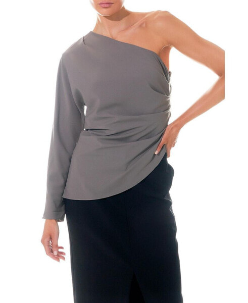 Women's Asymmetric Ruched Top