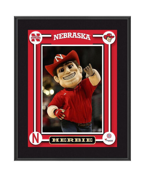 Nebraska Huskers Herbie Mascot 10.5'' x 13'' Sublimated Plaque