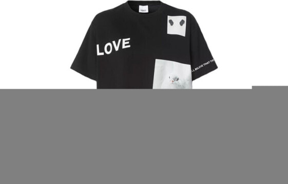 Футболка Burberry Monogram Print T-shirt унисекс черного цвета
