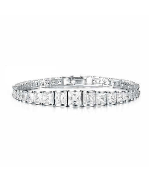 Sterling Silver Shimmering Clear Cubic Zirconia Tennis Bracelet