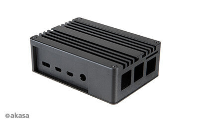 Akasa Pi-4 - Case - Raspberry Pi - Raspberry Pi - Black - Aluminium - MicroSDHC