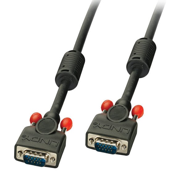 Lindy VGA Cable M/M - black 0,5m - 0.5 m - VGA (D-Sub) - VGA (D-Sub) - Male - Male - Black