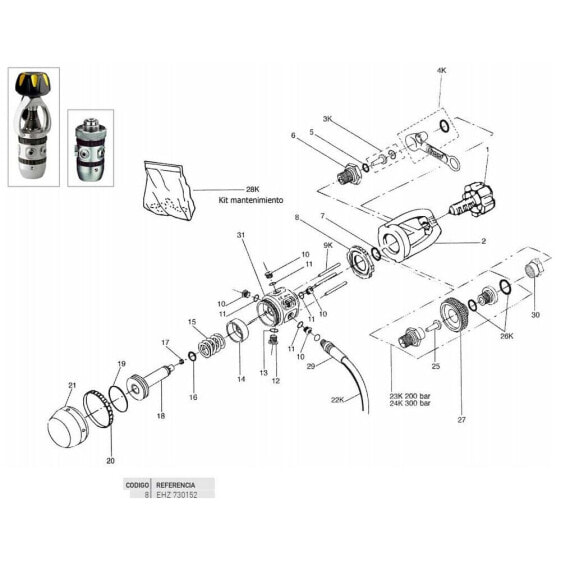 Регулятор Запасные части Cressi Crown Adjustment First Stage XS2