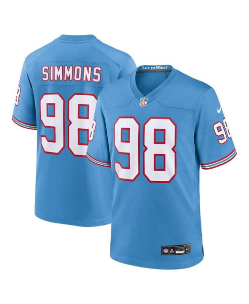 Big Boys Jeffery Simmons Light Blue Tennessee Titans Game Jersey