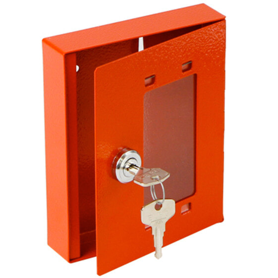 Мебель для кабинета GSG24 Szafka kasetka z szybką na klucz ewakuacyjny awaryjny 15x12x3cm czerwona