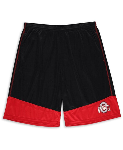 Men's Black Ohio State Buckeyes Big Tall Interlock Cuff Shorts