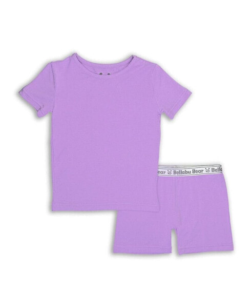 Toddler| Child Girls Lavender 2-Piece Short Sleeve & Shorts Pajama Set
