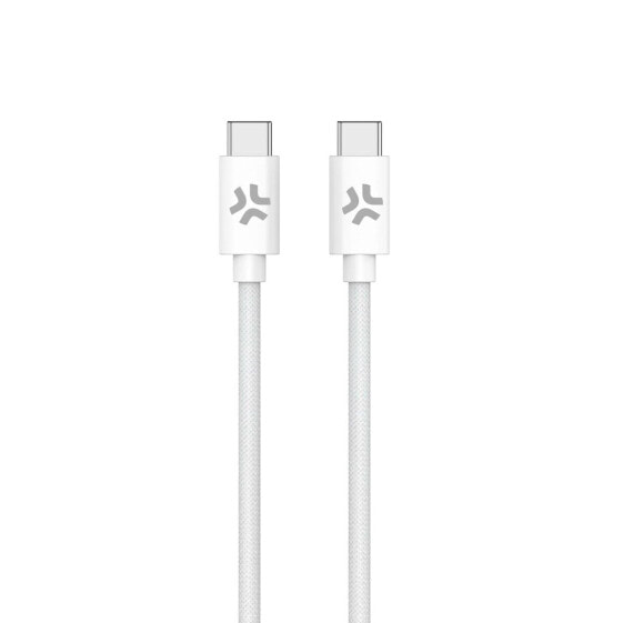 USB-C-кабель Celly USBCUSBCCOTTWH Белый 1,5 m