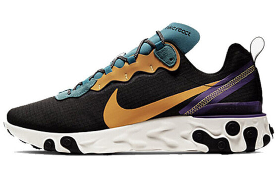 Nike React Element 55 低帮 跑步鞋 男女同款 黑金 / Кроссовки Nike React Element 55 CI9593-002