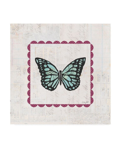 Courtney Prahl Butterfly Stamp Bright Canvas Art - 15" x 20"