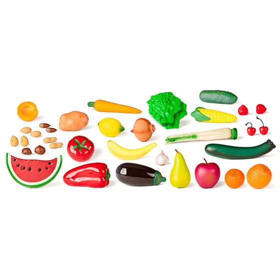 Игровая фигурка Miniland Assorted Fruits Vegetables And Nut Fruits (Разнообразные фрукты, овощи и орехи)