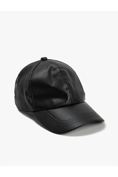 Cap Şapka Deri Görünümlü