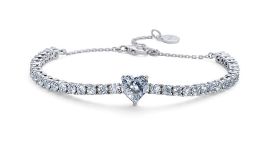 Sparkling silver bracelet with cubic zirconia Soul 63539