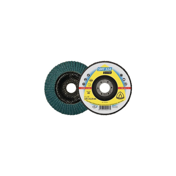 Klingspor Fächerscheibe SMT 324 Extra Ø 125 mm Körnung 80 12° konisch INOX Zirkonkorund , VE: 10