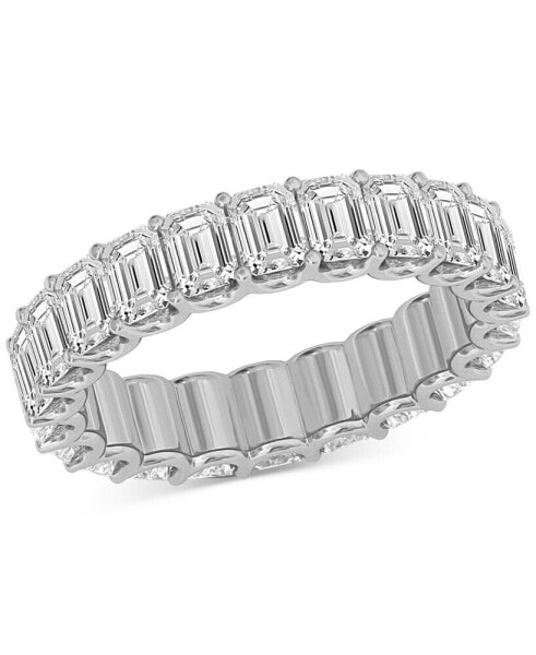 Diamond Emerald-Cut Eternity Band (4 ct. t.w.) in Platinum or 14k Gold