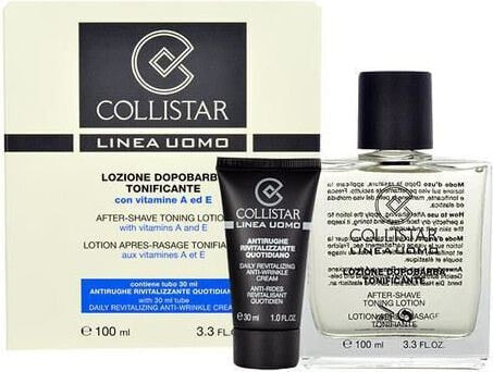 Collistar Men After-Shave Toning Lotion Set Набор: Лосьон после бритья 100 мл + Увлажняющий крем 30 мл