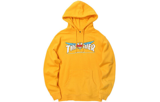 Thrasher Venture 字母v翅膀印花加绒卫衣帽衫 美版 冬季 男女同款 黄色 / Толстовка Thrasher Venture V 144797