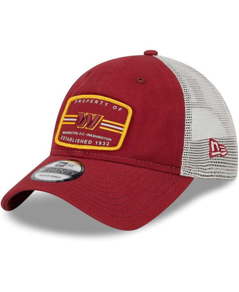 Men's Burgundy Washington Commanders Property Trucker 9TWENTY Adjustable Hat