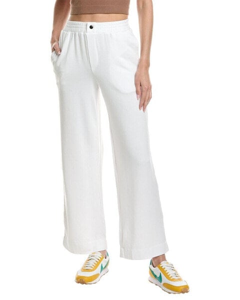 Stateside Softest Fleece Snap Wide Leg Pant Women's White Xl