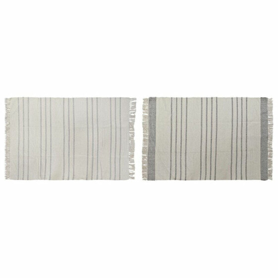 Ковер DKD Home Decor 120 x 180 x 0,75 cm Серый полиэстер Белый бахрома Boho (2 штук)