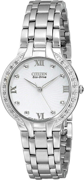 Citizen 169160 Womens EM0120-58A Eco-Drive Bella Accented Watch Silver