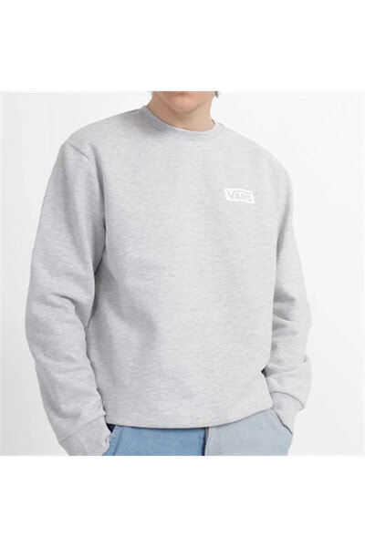 Relaxed Fit Crew Gri Sweatshirt