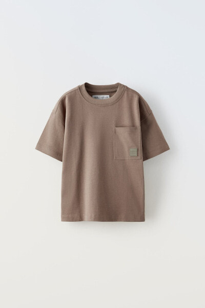 Heavy jersey t-shirt with label pocket