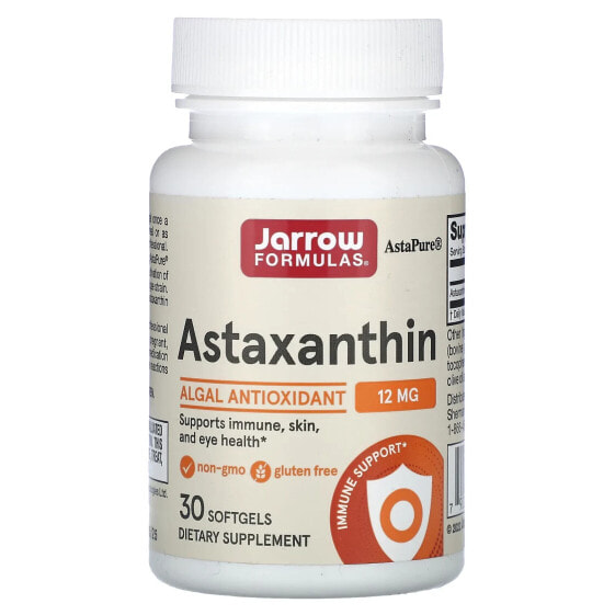 Антиоксидант Astaxanthin, 12 мг, 60 капсул Jarrow Formulas