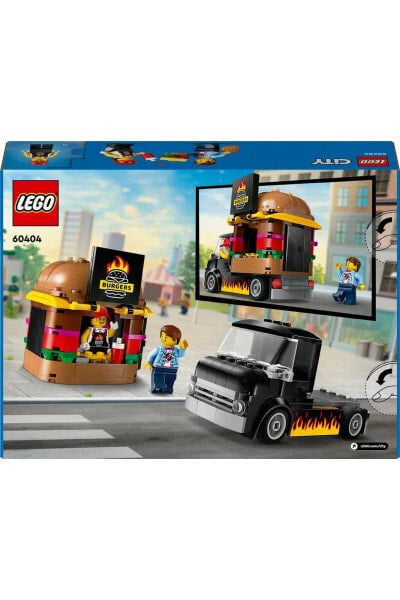 Конструктор пластиковый Lego City Hamburger Kamyonu 60404 - 5 Yaş ve Üzeri Yaş için Yapım Seti (194 Parça)