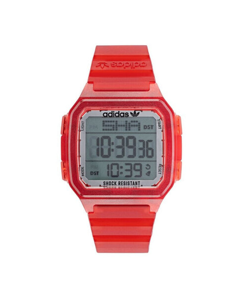Unisex Gmt Digital One Gmt Red Resin Strap Watch 47mm