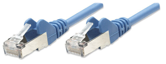 Intellinet Network Patch Cable - Cat5e - 7.5m - Blue - CCA - SF/UTP - PVC - RJ45 - Gold Plated Contacts - Snagless - Booted - Lifetime Warranty - Polybag - 7.5 m - Cat5e - SF/UTP (S-FTP) - RJ-45 - RJ-45