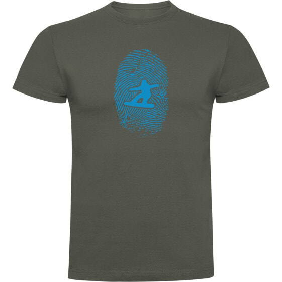 KRUSKIS Snowboarder Fingerprint short sleeve T-shirt