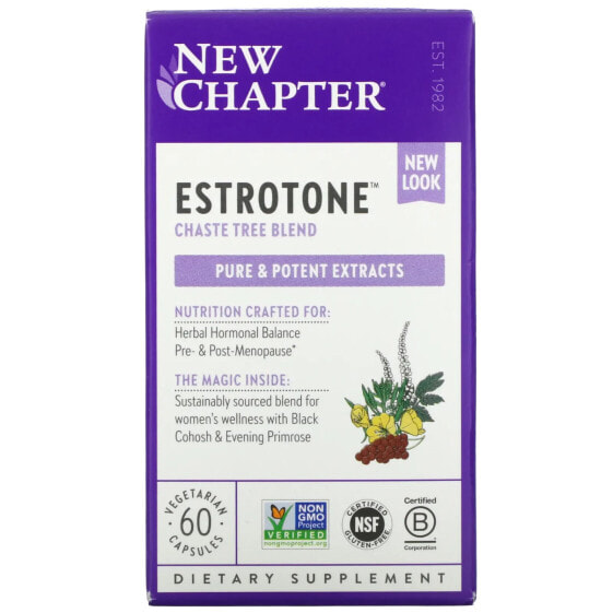 New Chapter, Estrotone, 60 вегетарианских капсул