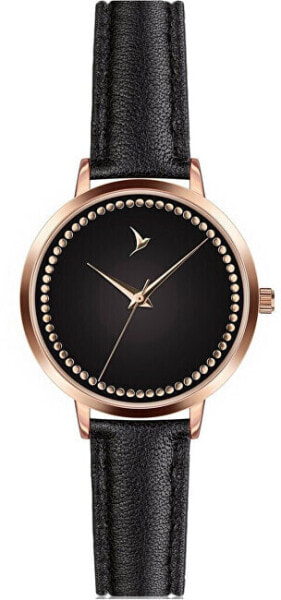 Часы и аксессуары Emily Westwood Черные кожаные Hollie EEN-B029R