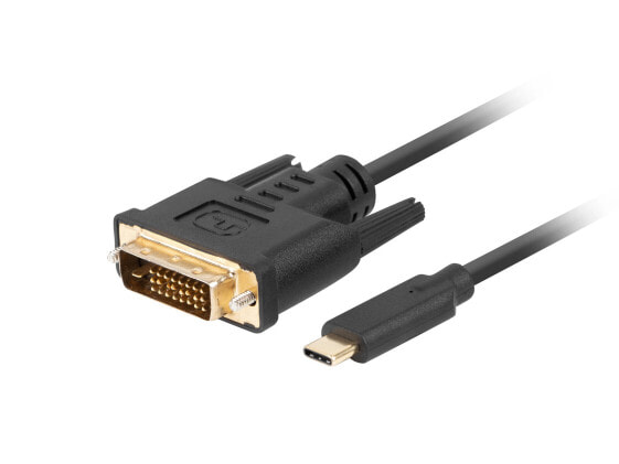 Разъем USB Type-C к DVI-D Lanberg CA-CMDV-10CU-0005-BK - 0,5 м - мужской - мужской - прямой