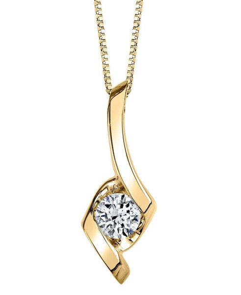 Sirena diamond (1/5 ct. t.w.) Pendant in 14k White, Yellow or Rose Gold
