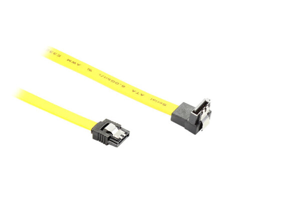 Good Connections 5047-AW05Y - 0.5 m - SATA III - Male/Male - Yellow - Top - Straight