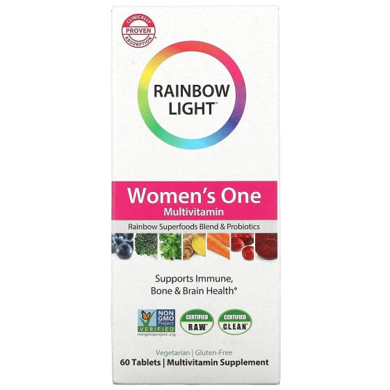 Мультивитамин для женщин Rainbow Light, высокой мощности, 60 вегетарианских таблеток