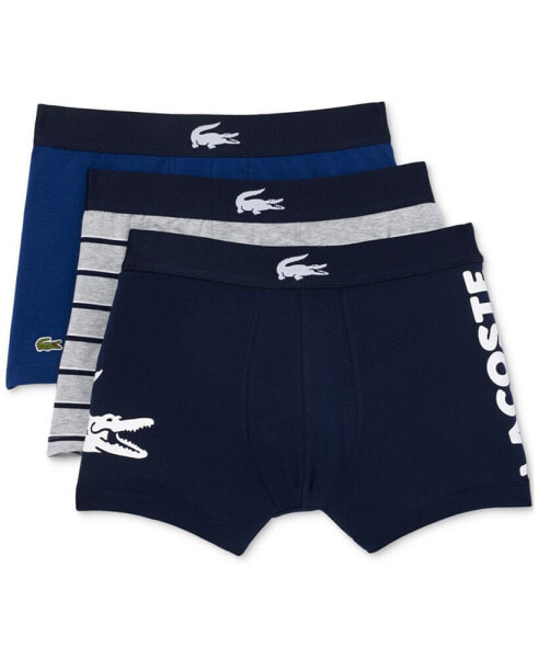 Men's 3pk. Regular-Fit Big Croc Logo Trunk Underwear