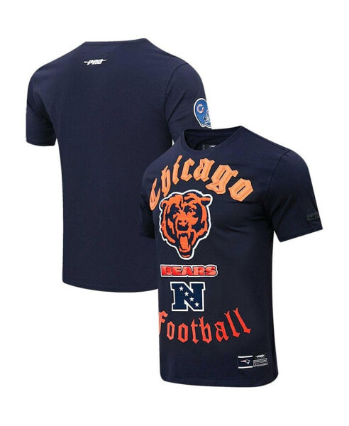 Men's Navy Chicago Bears Old English T-shirt