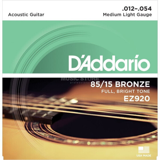 D'Addario A-Guit.Strings EZ920 12-54 85/15 Bronze