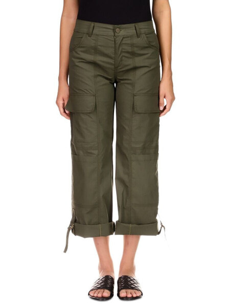 Women's Cali Solid Roll-Tab-Cuffs Cargo Pants