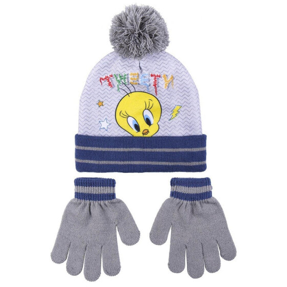 Hat &amp; Gloves Looney Tunes Grey