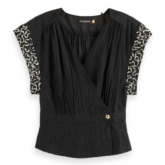 SCOTCH & SODA Wrap Long Sleeve Blouse