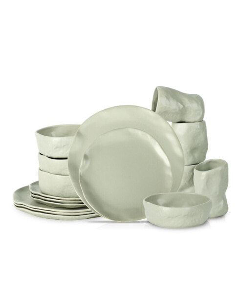 ATIK Stoneware 16 Pc. Dinnerware Set, Service for 4